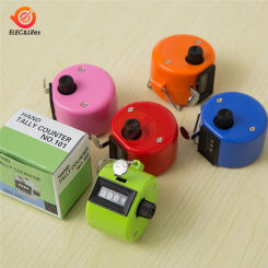 Clicker 4 Digit Number Counters Plastic Shell Hand Finger Display Manual Counting Tally Clicker Timer Soccer Golf Counter