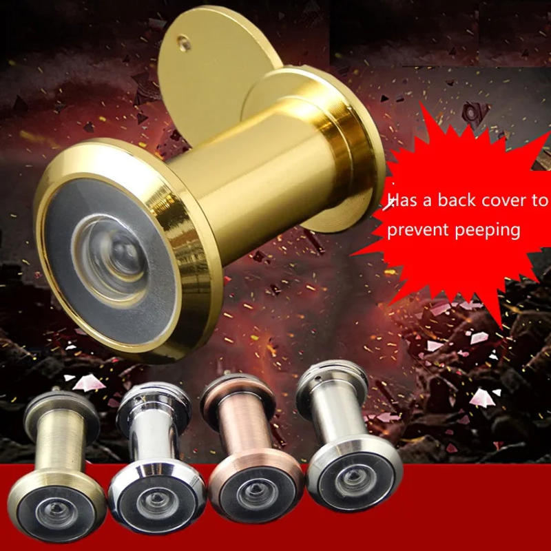 Description Picture 3 of item200 Degree Wide Viewing Angle Peephole Security Door Viewers 16mm Hole Hidden Peephole Adjustable Glass Lens Hardware Tools