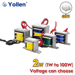 EI 2W Power Transformer 2VA Audio Voltage Customized 220V/380V/110V to 9V/12V/15V/18V/24V/110V Dual Output Isolation Copper DIY
