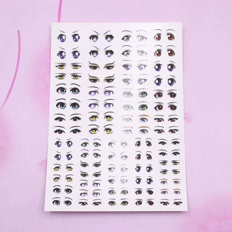 Description Picture 5 of itemUltra-light clay silicone mold set DIY fondant doll Q version face model hair silicone mold eyes water sticker Soap making set