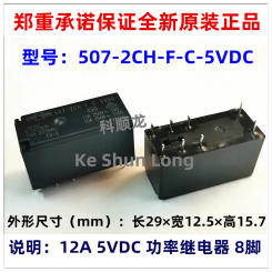 100%Original New 12A 5VDC 12VDC 24VDC Power Relay 507-2CH-F-C 507-2CH-F-C-5VDC 507-2CH-F-C-12VDC 507-2CH-F-C-24VDC DIP-8PINS