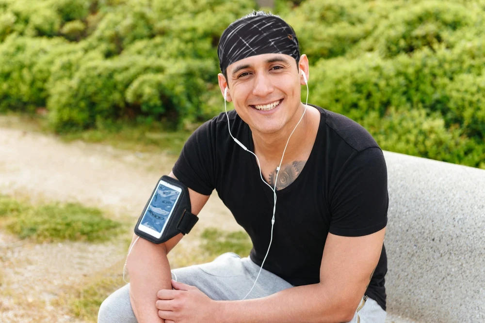 Description Picture 4 of itemSport Headbands Sweatband Elastic Yoga Running Hair Band Sweat Bandage Workout Tennis Fitness Jog Basketball Headscarf Men Women