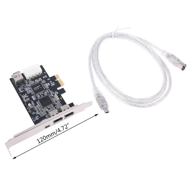 Description Picture 3 of itemPCIe 3 Ports Firewire Cable Expansion Card PCI Express 1394B & 1394A TI XIO2213B Chipset Adapter for Desktop PC