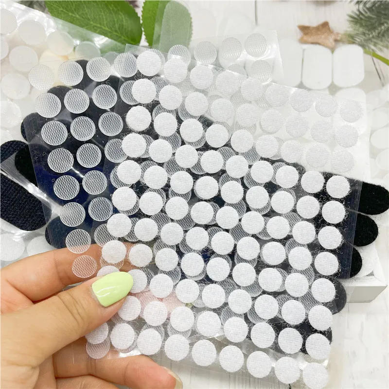 Description Picture 3 of itemTransparent Dots Hooks and Loops Strong Self Adhesive Fastener Tape Glue Sticker for Double Sided Sewing 10/15/20/25/30/20*45mm