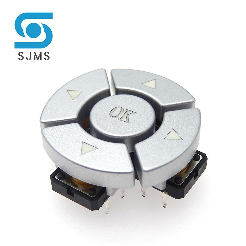 Description Picture 5 of item1 Set B3F-4055 A14 Cap 5 Way Direction Combination Switch With Arrow OK Button 12*12*7.3 mm Micro Tactile Tact Button Switches