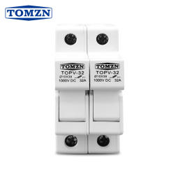 2P Parallel DC Fuse Holder 10*38mm High Voltage Solar PV 1000V TOMZN TOPV-30