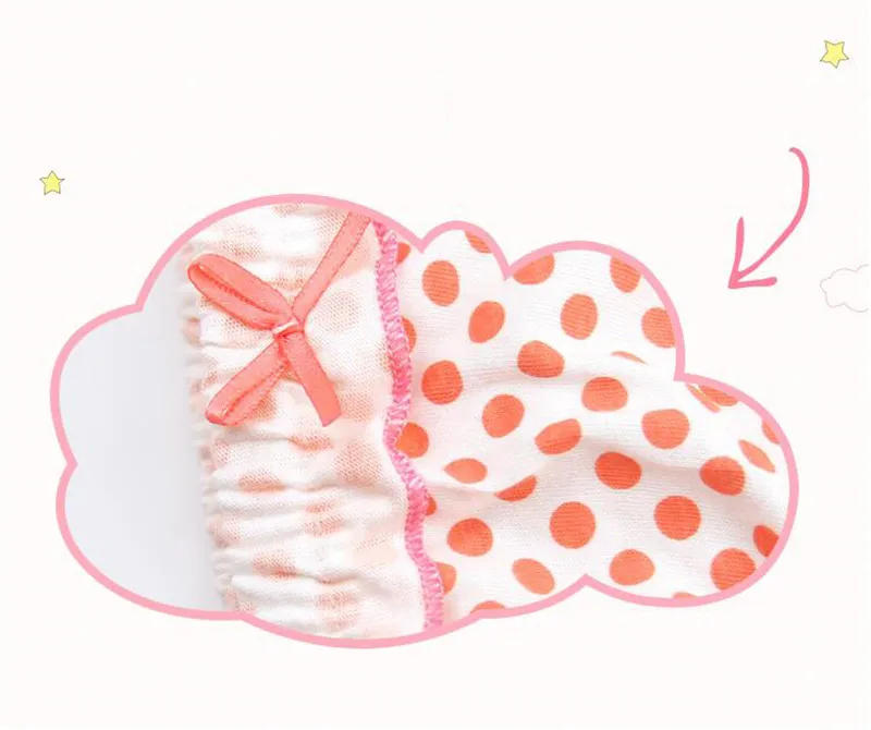 Description Picture 4 of itemSummer Baby 100%Cotton Underwear Panties Kids Girl Infant Newborn Fashion Bow Striped Dots Underpants For Children Soft Briefs