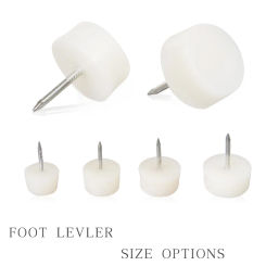 20PCS White Plastic Pad Levelers for Chair, Desk, Cabinet etc Furniture Leg