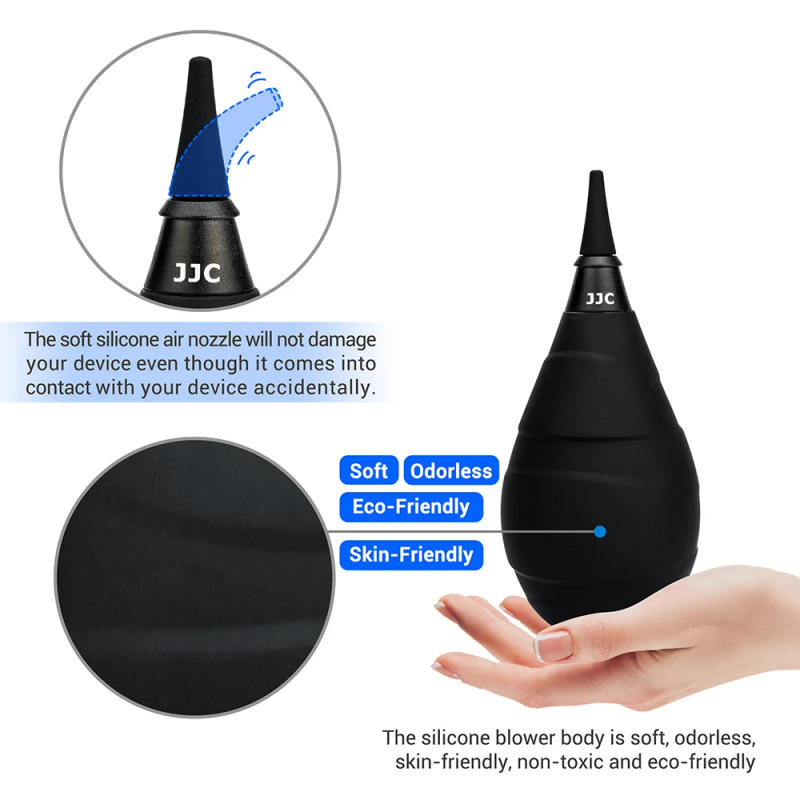 Description Picture 4 of itemJJC Dust-Free Air Blower Lens Blower for Digital DSLR SLR Camera Clean Duster Rubber Bulb Air Pump Dust Blower