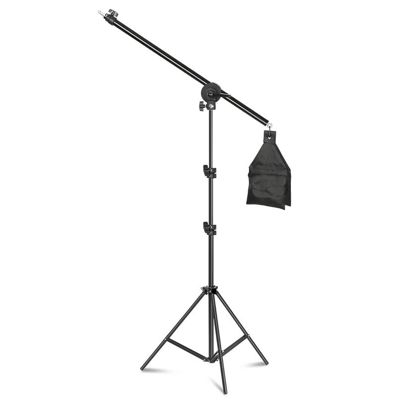 Description Picture 2 of itemPhotography 2M Tripod 2-in-1 Light Stand with 1.4M Boom Arm And Empty Sandbag For Photo Studio Supporting Softbox Ring Light