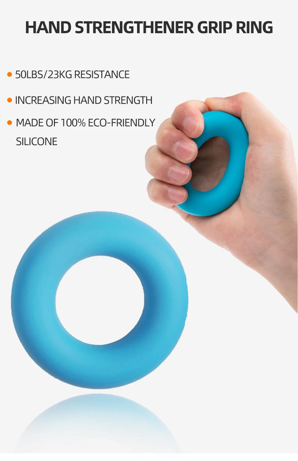 Description Picture 5 of itemGym Fitness Adjustable Count Hand Grip Set Finger Forearm Strength Muscle Recovery  Gripper Exerciser Trainer Ball Decompression