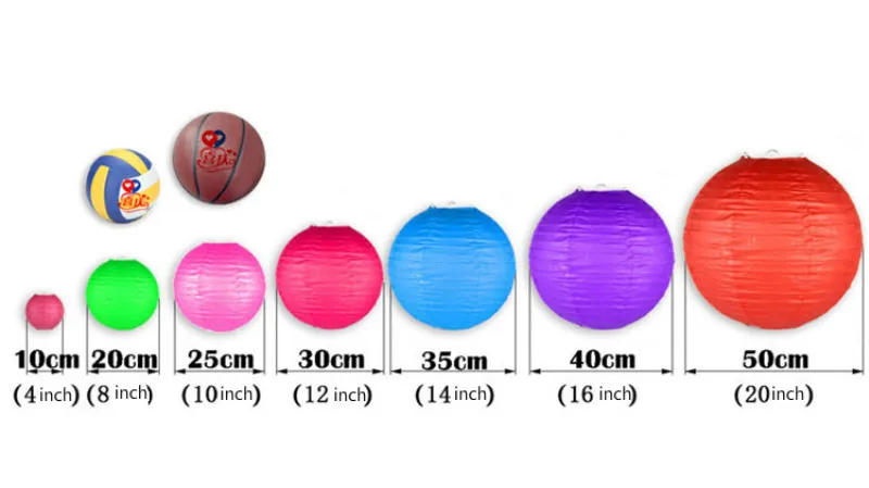 Description Picture 4 of item1PC 10-40cm China Paper Lanterns Festival Supplies Kids Birthday Wedding Party Decoration decor gift craft DIY Lampion Lantern