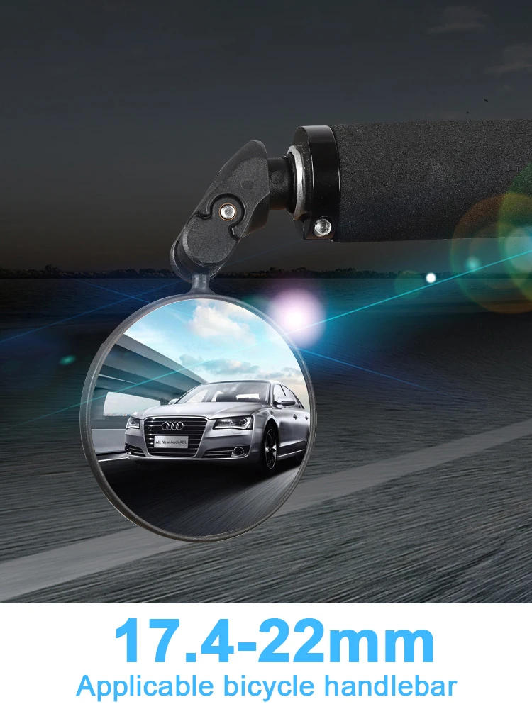Description Picture 2 of itemUniversal Bicycle Rearview Handlebar Mirror Adjustable 360 Degree Wide-Angle Rear View for MTB Road Bike Cycling Accessories