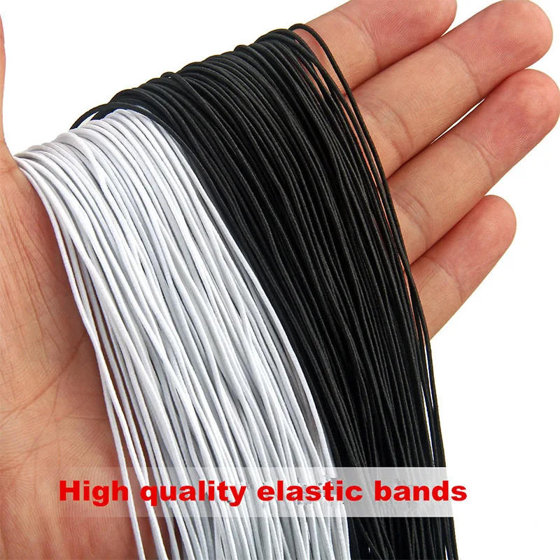 Description Picture 4 of itemHigh-Quality White Black Round Elastic Band Elastic Rope Rubber Band DIY Sewing Accessories 1MM/1.5MM/2MM/2.5MM/3MM/4MM 2Meter