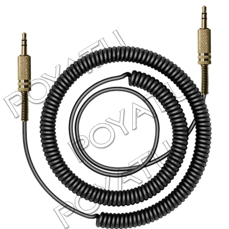 Description Picture 3 of itemPoyatu 3.5mm Coiled Audio Cable for Marshall  ACTON II  STANMORE II  WOBURN II STOCKWELL Bluetooth Speaker Replacement AUX  Cord