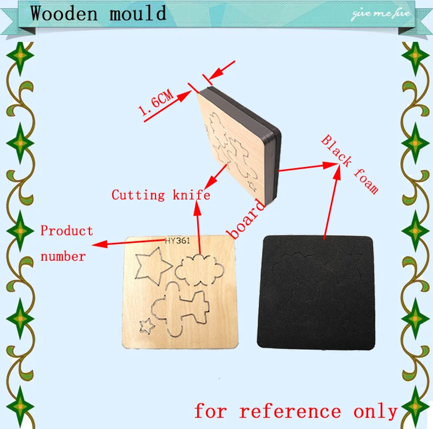 Description Picture 4 of itemflowers Cutting dies - New Die Cutting And Wooden Mold,HT647 Suitable For Common Die Cutting Machines On The Market.