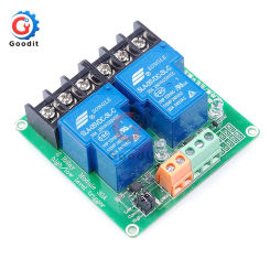 2 Channel Relay Module 5V 12V 24V 30A High And Low Level Trigger PLC Automatic Control Module Without Guide Rail For Smart Home