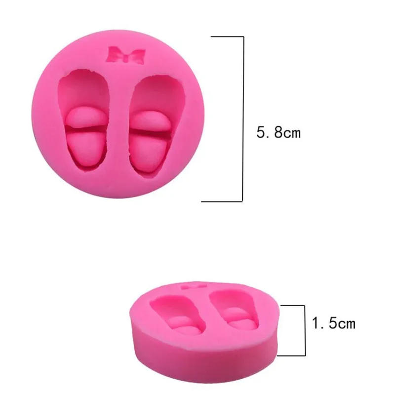 Description Picture 4 of item3D Cute Baby Shoes Silicone Mold Bow Knot Cake Gum Paste Chocolate Clay Candy Mold Fondant Cake Decorating Tools Baking Moulds