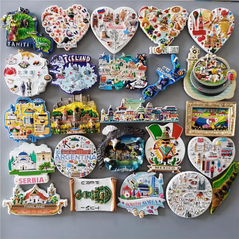 Description Picture 2 of itemFridge Magnets Decor Japan Korea Germany Russia New Zealand Italy Turkey Peru Tourist Souvenir Magnetic Refrigerator Paste gifts