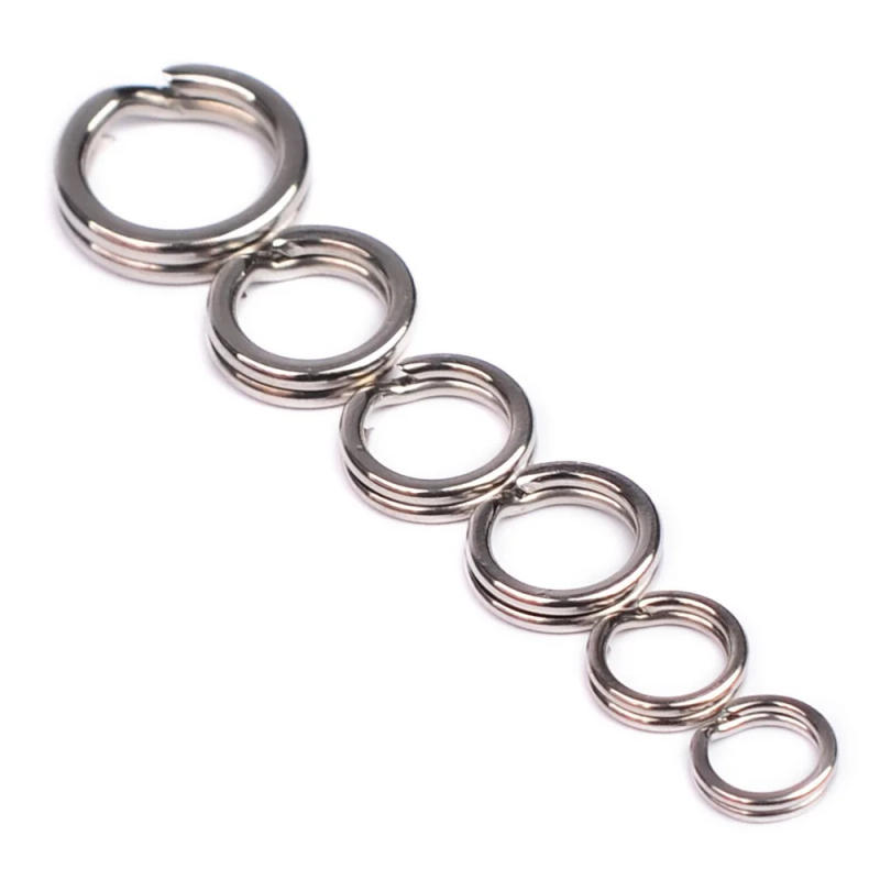 Description Picture 4 of itemFLYSAND High Quality 100PCS/Bag Fishing Split Rings For Japanese Crankbaits Hard Bait Silver Stainless Steel 0#-12# Double Ring