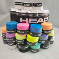 60 Pieces Original HEAD Overgrip Anti Slip Tennis Racket Sweatband Grips Padel Shock Absorption Grip Tape Training Accessories