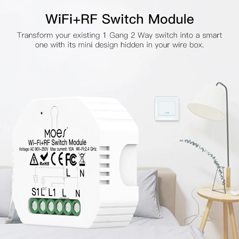 Description Picture 4 of itemMOES Smart ZigBee WiFi Switch Module Dimmer Curtain Switch Smart Life App Remote Control Alexa Google Home Voice Control