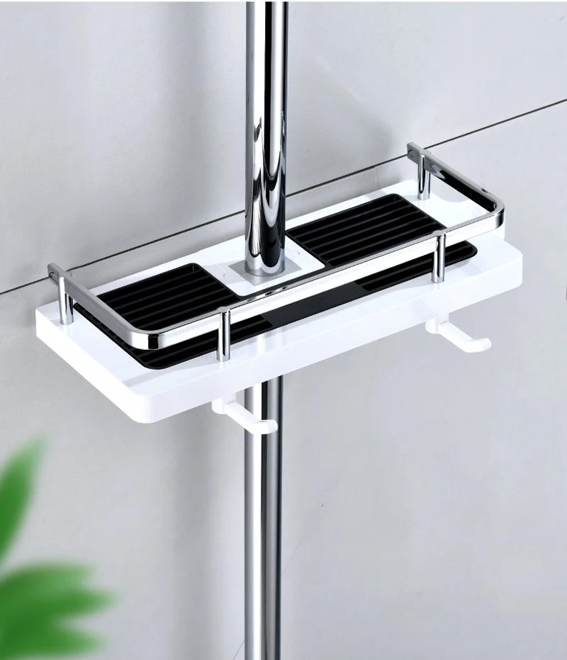 Description Picture 5 of itembathroom shower shelf Shower rack tray hole free toilet shower room hanging basket shower bar storage rack