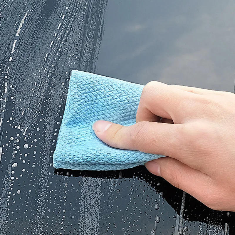 Description Picture 6 of item30*40cm/11.8*15.7inch Microfiber Cleaning Towel Absorbable Glass Kitchen Cleaning Cloth Wipes Table Window Car Dish Towel Rag