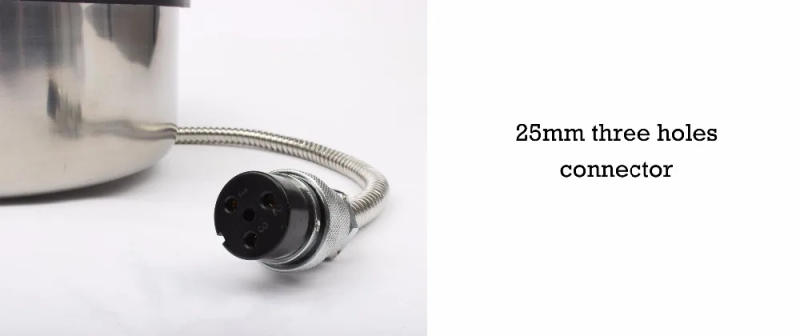 Description Picture 4 of item2 Holes 15mm Commercial 8oz Hot Air Oil Popcorn Maker Heating Pot Hand-cranked 8 Ounce Electric Popcorn Machine Accessories Part