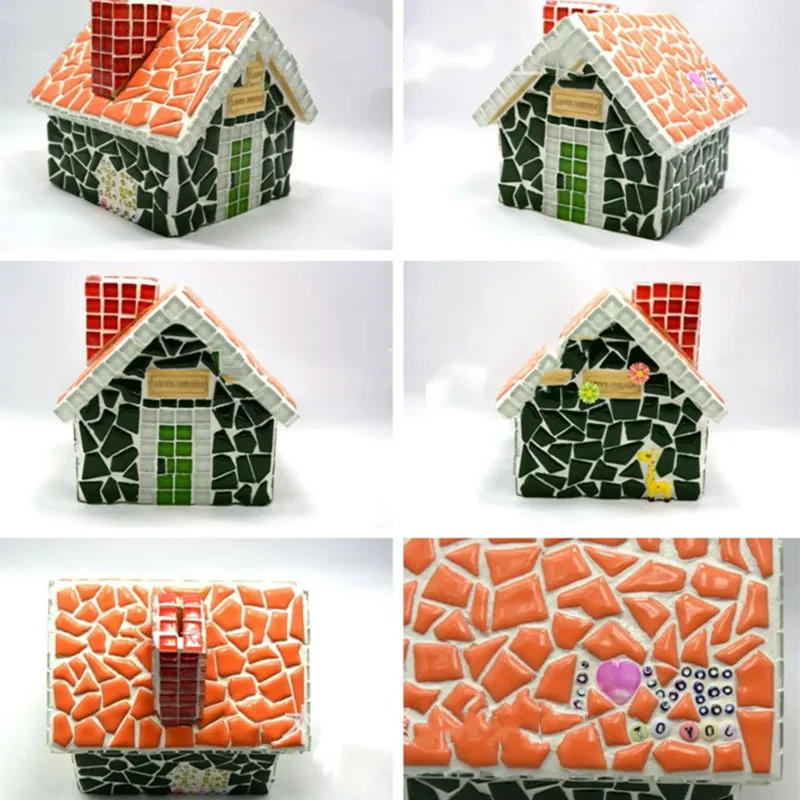 Description Picture 4 of item18oz/510g Polygon Porcelain Mosaic Tiles DIY Craft Ceramic Tile Mosaic Making Materials 1-4cm Length,1~4g/pc,3.5mm Thickness