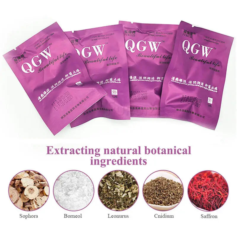 Description Picture 6 of item2/6Pcs Swab Tampons Female hygiene Chinese medicine+6Pcs Sterile Disposable Finger Cot Gynecology Gloves+Vaginal PH Test Strip