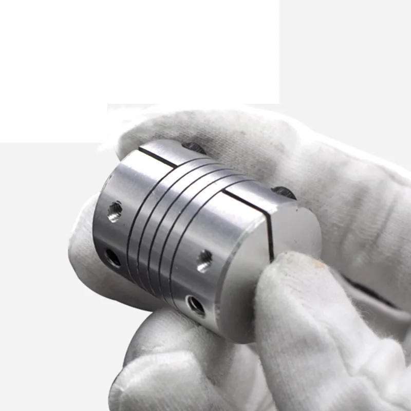 Description Picture 5 of item5mm/6mm/6.35mm/8mm/10mm/12mm Aluminum Alloy Flexible Coupling Spring Coupler Motor Shaft Connector For Printer Encoder D25L25