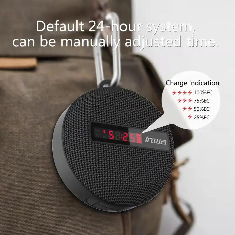 Description Picture 5 of itemSmart LED digital display wireless cycling bicycle Bluetooth speaker outdoor portable waterproof subwoofer hands-free / TF card