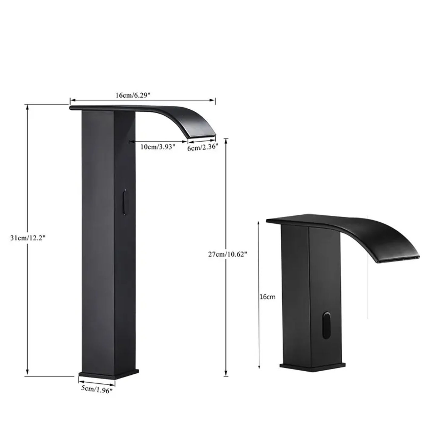 Description Picture 3 of itemHownifety Hot Cold Smart Sensor Bathroom Basin Faucet Deck Mount Waterfall Outlet Mixer Crane Tap Automatic Sense Touchless