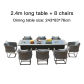 2.4m long table set