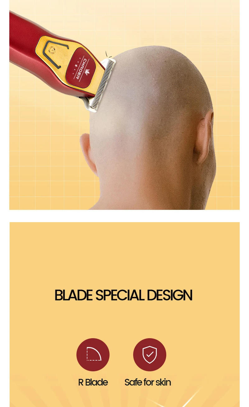 Description Picture 6 of itemPowerful Professional Hair Trimmer Men 0 MM T Blade Electric Clipper Rechargeable Barber Haircut Machine Beard Trimmer Shaver