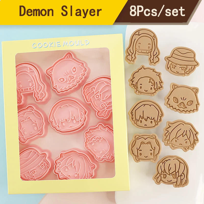 Description Picture 2 of itemAnime Demon Slayer Cookie Cutters Molds Set DIY Cartoon Cookie Stamp Pastry Tools Biscuit Mold for Baking Fondant Cutter
