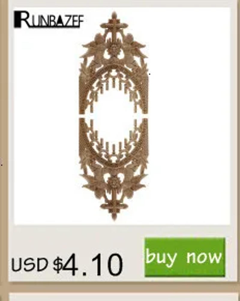Description Picture 4 of itemRetro Vintage Wood Carved Onlay Applique Carpenter Frame Decal Furniture Decoration Wooden Craft Decorative Gate Flower Ornament