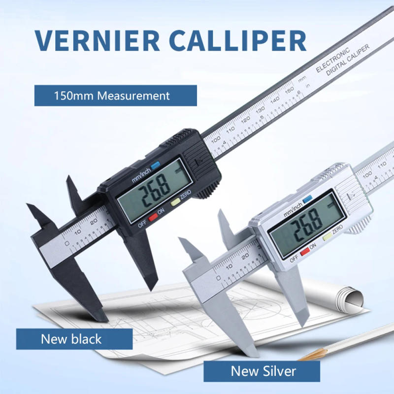 Description Picture 3 of itemDigital Vernier Calipers Measure 150mm 6inch LCD Electronic Carbon Fiber Gauge Height Measuring Instruments Micrometer