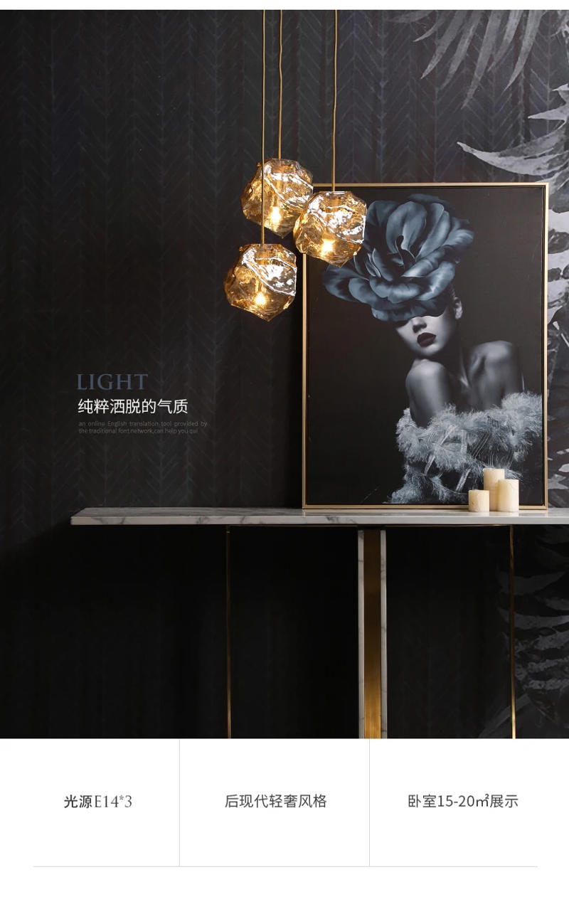 Description Picture 6 of itemPost Modern Lava Lamp Irregular Glass Pendant Light Home Deco Dining Room Lights Kitchen Fixtures Living Room Pendant Luminaire