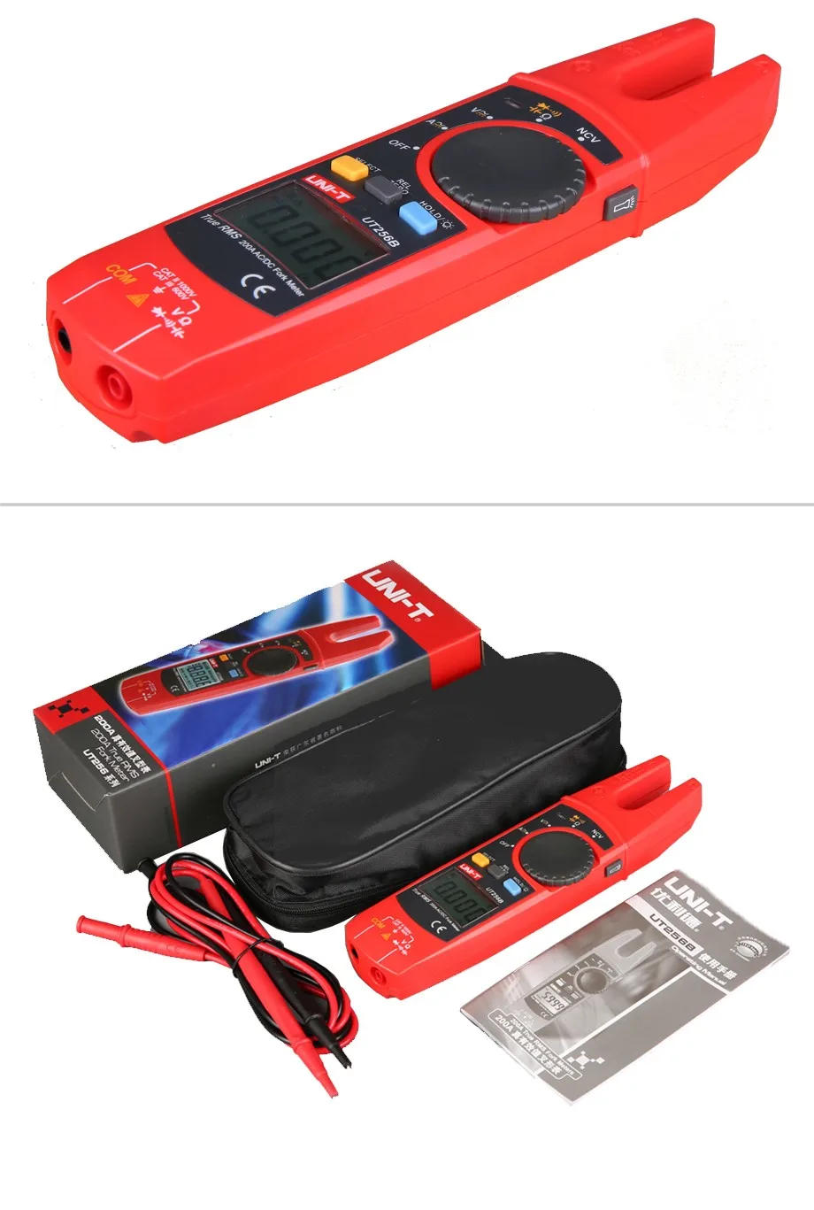Description Picture 6 of itemUNI-T UT256B Voltmeter 200A Fork Clamp Meters DC Current Capacitance NCV Tester True RMS AC DC Digital Clamp Multimeter Auto
