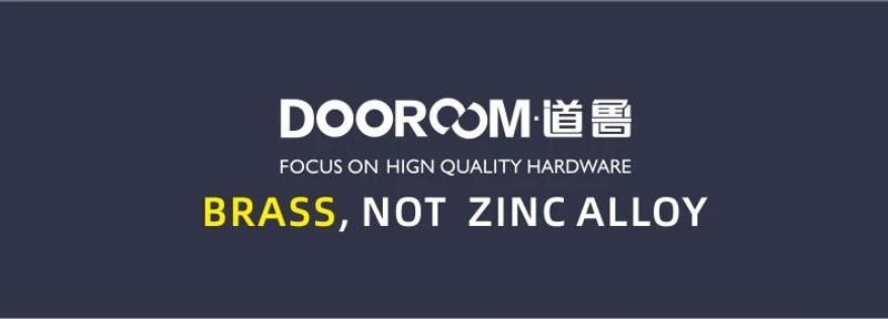 Description Picture 2 of itemDooroom Brass Door Lock Set Modern Interior Bedroom Bathroom Double Wood Door Lever Set Dummy Privacy Passage Hidden Door Lock