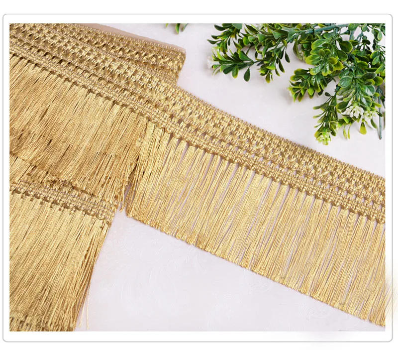 Description Picture 6 of item12 Yards/Lot Sewing Tassel Fringe Lace Trim DIY Curtain Tassel Craft Lace Home Decorative 12cm Lamp Fringes