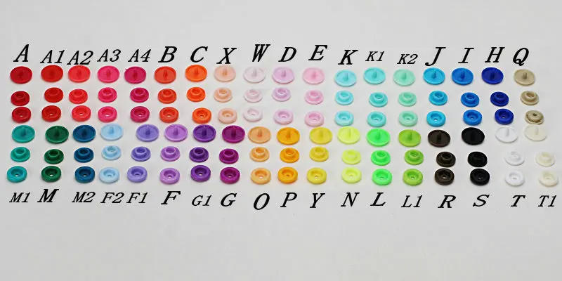 Description Picture 4 of itemwholesale price 50 Sets KAM T5 baby Resin snap buttons plastic snaps clothing accessories Press Stud Fasteners 36 colors