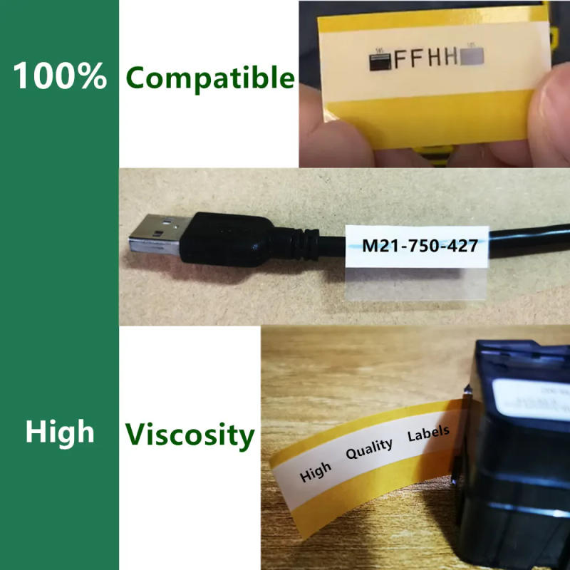 Description Picture 4 of item1~5PK With New CHIP Vinyl Labels TAPE Replace Brady M21-750-427 Ribbon Cartridge For BRADY M210,M211,M210-LAB Printer