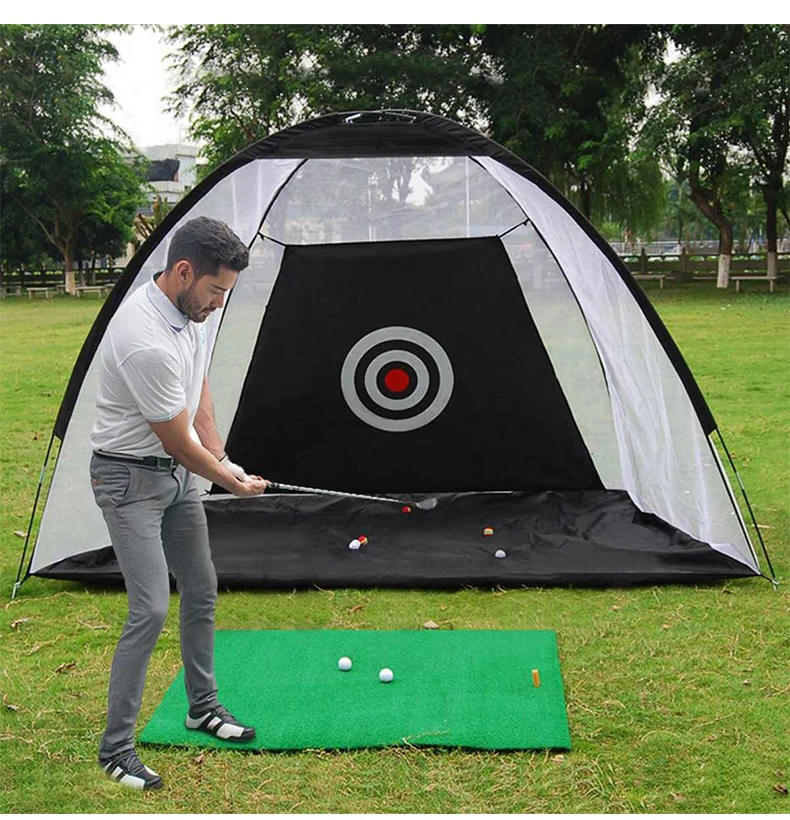 Description Picture 5 of itemGolf Practice Net Golf Hitting Cage Indoor 2M Golf Practice Net Tent Garden Grassland Practice Tent Outdoor Golf Training Swing