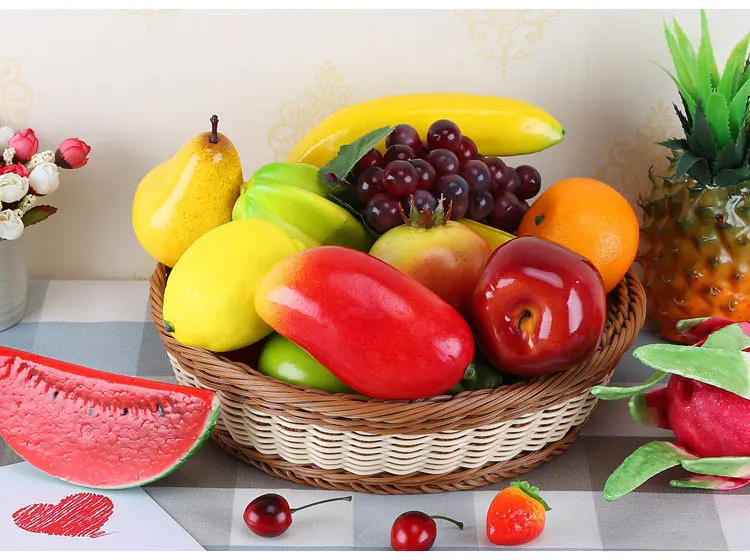 Description Picture 4 of item20PCS 15x6.8cm Artificial Watermelon Food Crafts Photography Props Christmas Halloween Home Kitchen Window Display Fake Fruits