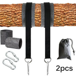 OutDoor Camping Hiking Swing Chair Hanging Belt Tree Swing Hanging Kit Hammock Straps Rope Carabiner 550 KG Load Capacity