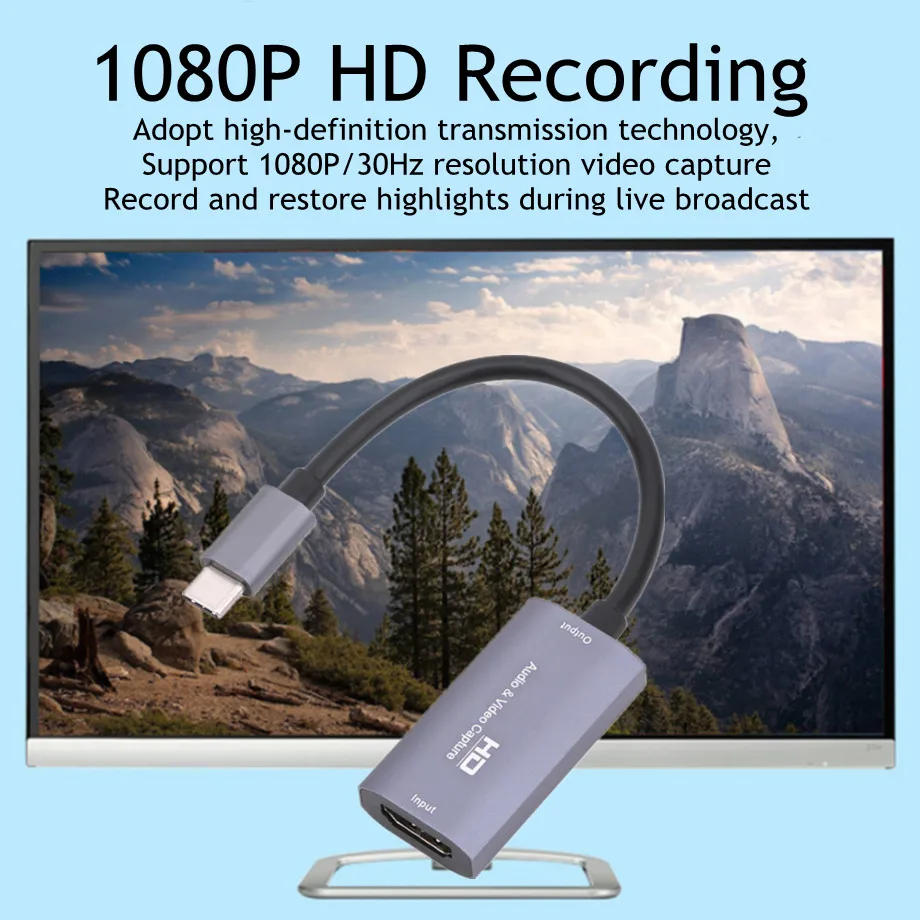Description Picture 4 of itemMini HD 1080P Z29A HDMI Input To USB-C Output Audio Video Capture Card Fot Phone 1080P Computer Game Live Plug And Play Captures