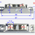 4pcs/lot 88 Type Sliding Doors and Windows Pulley Metal Window Zinc Alloy Rollers Heavy Bearing Rollers Cupboard Door Wheels